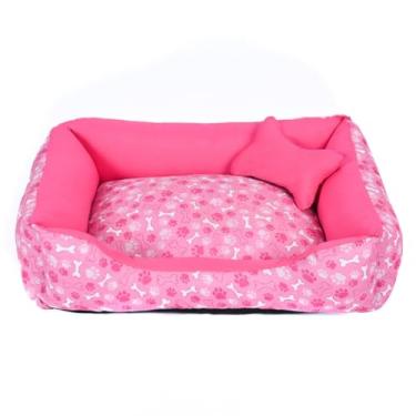 Imagem de Caminha para Cachorro ou Gato Médio Algodão + Ossinho(Ossinho Pink 2)