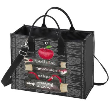Imagem de WZMPA Edward Cullen Sacola Bella Swan Fans Gift Edward reutilizável mercery Bag Bella Swan Merchandise (moon Book TB-BL)