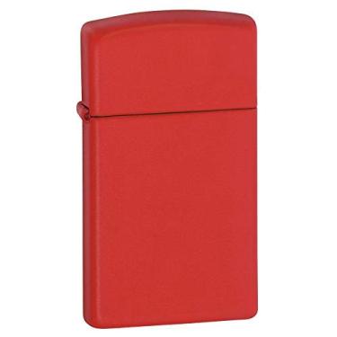 Imagem de Zippo Isqueiro de bolso vermelho fosco fino