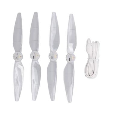 Imagem de LED Propellers liberação rápida PC de baixo ruído PC Drone Light Night Flying Flashing Hélice Blades Set para AIR 3
