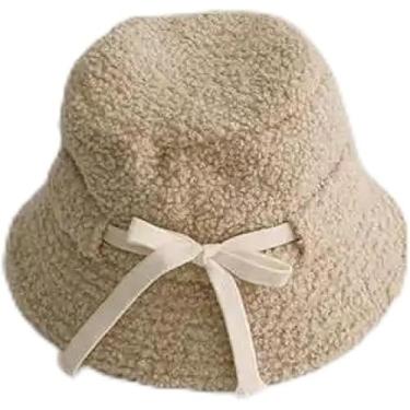 Imagem de Chapéus Bonés Skullies Gorros Gorro Inverno Bebê Menina Menino Balde Chapéu Bonito Carta Crianças Chapéu De Pescador Sólido Topo Plano Ao Ar Livre Grosso Quente Sol Cap, Beige, One Size