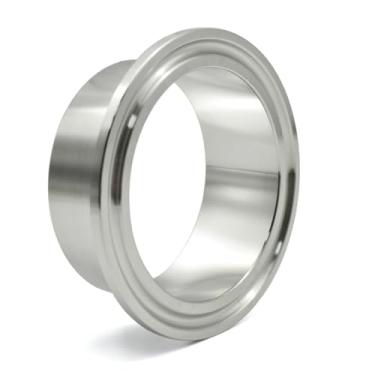 Imagem de 12,7-108 mm 0,5 "0,75" 1 "2" 3 "4" SS304 Aço inoxidável Junta de braçadeira sanitária Conexão rápida Flange Mandril final Conexão de tubo soldado, SS304, 12,7 mm Virola 25,4