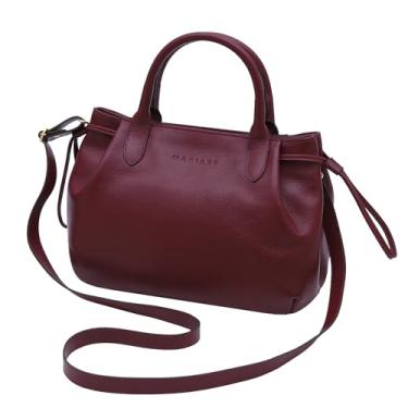 Imagem de Mariart Capitólio Bolsa Transversal Feminina de Couro Bovino Legítimo (Rubi)