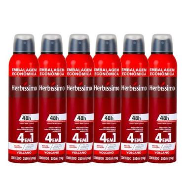 Imagem de Kit Desodorante Aerosol Antitranspirante Herbíssimo Volcano 250Ml - 6 