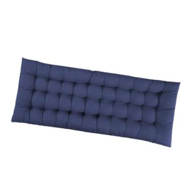 Imagem de Generic Almofada Espessa para Cadeira de Pátio com Encosto Alto, Dimensões 48 Cm X 120 Cm X 8 Cm, Azul escuro