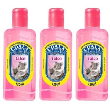 Imagem de Kit 3 Coala Desinfetante Concentrado 3 em 1 - Talco 120ML