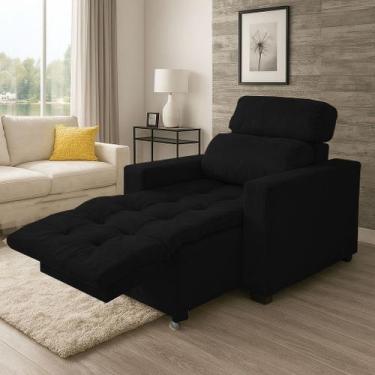 Imagem de Poltrona do Papai e Mamae Reclinavel Com Apoio Pros Pes Soft Madri Lux