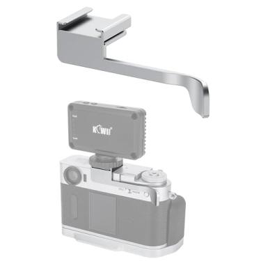 Imagem de JJC Punho de descanso de polegar de metal para câmera digital Fuji Fujifilm X Meade, suporte de polegar para suporte de mão estável e seguro, com suporte adaptador de sapata fria para acessório de