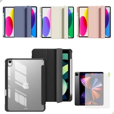 Imagem de Capa Case Pencil Para iPad 10.2 7ª 8ª 9ª Geração + Película DM ACESSÓRIOS (PRETO)