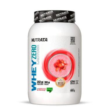 Imagem de Whey Zero Lactose Pote 900g - Nutrata, Strawberry Milkshake