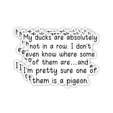 Imagem de (3 peças) Adesivo My Duck are Absolutely Not in Row I Don't Even Know Where Some of Them are Sayings Funny Sayings Sarcasmo Humorístico Anti-Social Vinil Decalque para Tumbler Laptop Garrafas de Água