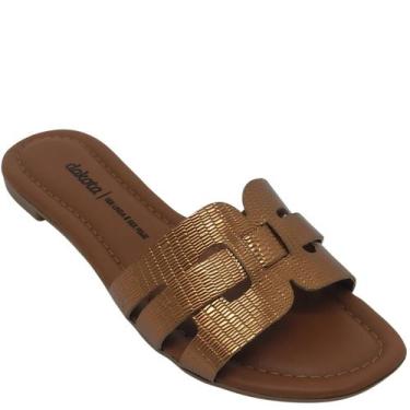 Imagem de Chinelo Dakota Feminino Tiras Brilhantes, Bronze, 36