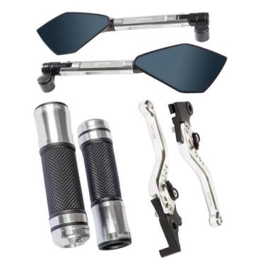 Imagem de Par Manopla Fenix Espelho Retrovisor Manete Esportivo Moto Pop 100 110