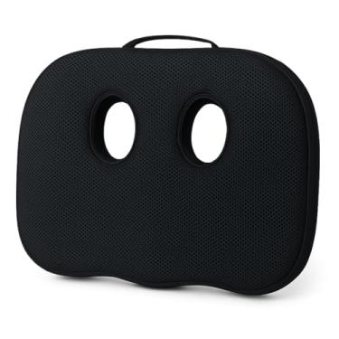 Imagem de Lyvero Almofada de assento de espuma viscoelástica para cadeira de escritório – cóccix, ciática e alívio de dor nas costas – almofada ergonômica para sentar por muito tempo, assento de carro, jogos