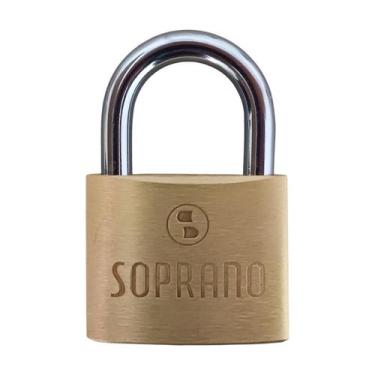 Imagem de Cadeado 60mm Latão Soprano Com 2 Chaves - 000013