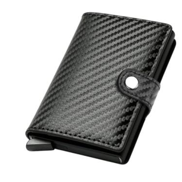 Imagem de Carteira Slim Unissex Porta Cartões Proteção Antifurto Bloqueio cobranças por aproximação RFID para até 10 Cartões com Slot ejetor Automatico de cartões, cédulas e documento - Carteira do Futuro