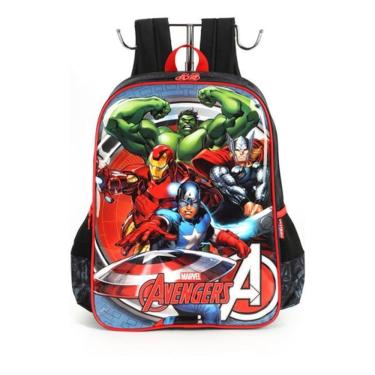 Imagem de Mochila Vingadores Hulk Thor Capitão América Homem De Ferro