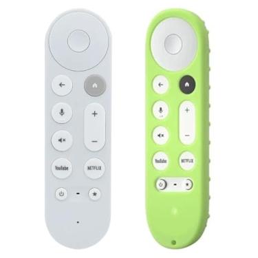 Imagem de XINFUTE Novo ajuste de substituição para Google TV Streamer 4K HDR Voice Bluetooth IR controle remoto com capa