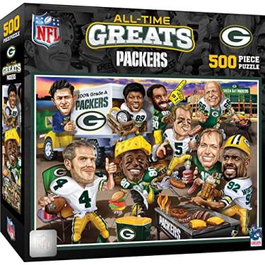Imagem de Masterpieces Quebra-Cabeça Esportivo De 500 Peças Para Adultos - Nfl Green Bay Packers All-Time Greats 15X21