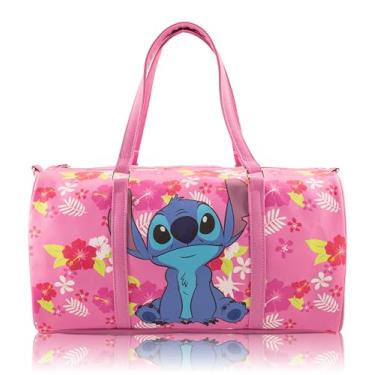 Imagem de Stitch, Minnie, Mickey, Pooh, Harry Potter ou Jack Skellington Mini bolsa de viagem de couro de 40,6 cm, bolsa de viagem, bolsa de viagem noturna, bolsa de fim de semana para mulheres, homens, adultos