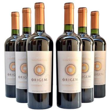 Imagem de Vinho Origem Cabernet Sauvignon  Kit Com 6 Garrafas