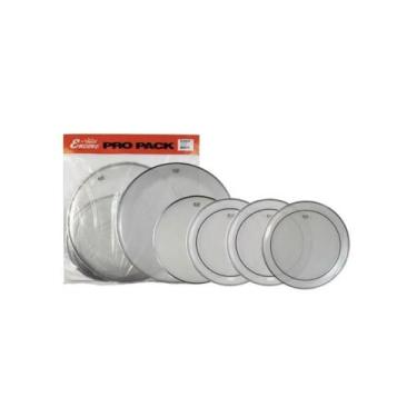 Imagem de Kit 5 Peles Remo Encore Pinstripe PowerStroke 3 Ambassador En-ps30-pp