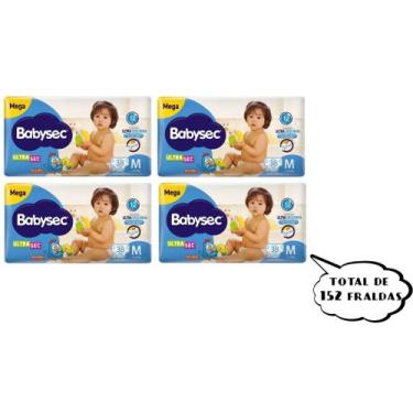 Imagem de Fralda Babysec Ultrasec - Tam M - (4 pacotes-38 cada pacote) total de 