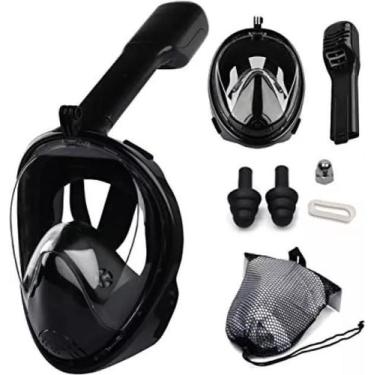 Imagem de Mascara De Mergulho Snorkel Full Face Suporte Câmera - Dute, Preto, SM