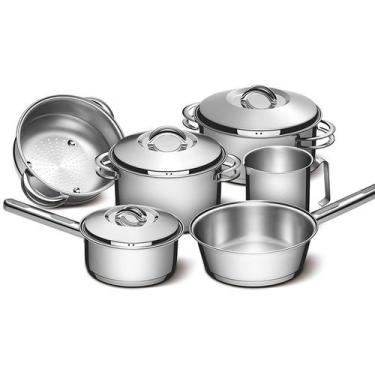 Imagem de Jogo de Panelas Fundo Triplo Tramontina Solar 65510200 Inox, Inox, 6 P