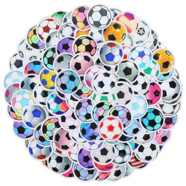 Imagem de Xindojuz 120 PCS Soccer Stickers, 1.9 Inch Cute Waterproof Vinyl Water Bottle Stickers for Kids Teens Adults, Cool Football Sports Sticker for Laptop, Bumper, Skateboard, Guitar Party Favors Supplies