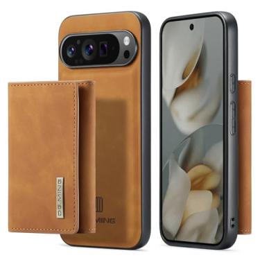 Imagem de Capa carteira de couro magnética destacável 2 em 1 para Google Pixel 10 Pro XL, com 7 compartimentos para cartão + compartimento para dinheiro, recurso de suporte, TPU à prova de choque e capa de