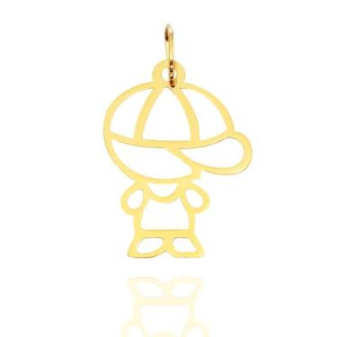 Imagem de Pingente Menino Filho Em Ouro 18k Grande 26mm - AGAPRIME JOIAS
