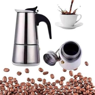 Imagem de Cafeteira Italiana Aço Inox 200Ml 4 Xícaras Dispensa Filtro - Thika