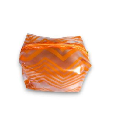 Imagem de Nécessaire Plástico Laranja Tamanho Médio - DaniBordados, Laranja