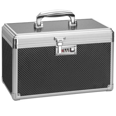 Imagem de GODLONSEN Caixa de bloqueio de medicamentos com cadeado de combinação - 25 x 15 x 16 cm - Caixa de armazenamento de medicamentos segura para primeiros socorros, estojo seguro para itens pessoais para