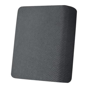 Imagem de XINEAGE Capas de almofada de sofá, capa de almofada de assento grossa e elástica, 1 capa individual para sofá com fundo elástico (almofada de assento individual/encosto, cinza escuro)