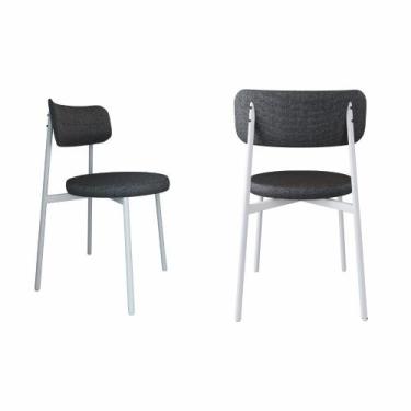 Imagem de Conjunto 2 Cadeiras de Jantar Kyta Corriente Est.Branca - Metalig