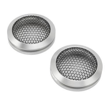 Imagem de aqxreight 2PCS CARRO DE ALEXADOR DE CARRO DE AUTOMOTIVO AUTORATIVO GRETA DE METAL METAL MASH PROTECTOR SUBSTITUIÇÃO ROUNTE OD OD 64mm O Diâmetro é O Diâmetro DE Uso Interior do Car -Speaker Carco do