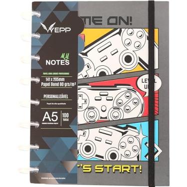 Imagem de Caderno Com Discos 100 Folhas Pautadas De Tamanho A5 14,1 * 20,5 CM (BRANCO GAMEPAD)