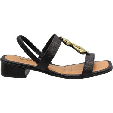 Imagem de Sandália Salto Baixo Mississipi Adorno Metálico Feminina