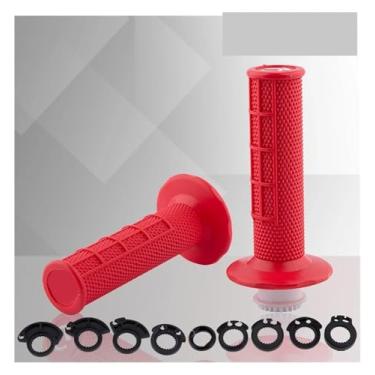 Imagem de Punhos de motocicleta 7/20.3 cm 22 mm com a câmera de encaixe, guidão de bicicleta suja compatível com 125-500 SX SXF EXC EXCF XC XCF (R Red)