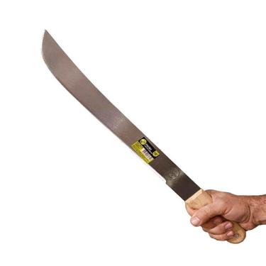 Imagem de Facão para mato 18 cabo madeira fulltang inox 59cm fazenda