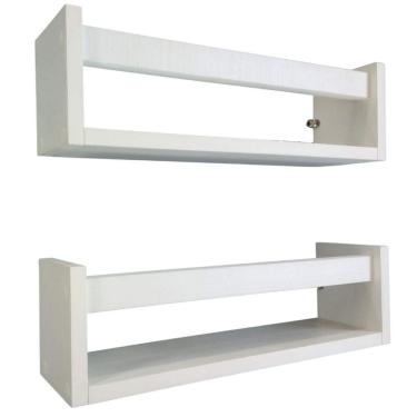 Imagem de Kit 2 nichos parede livros de criança prateleira bebê 40cm