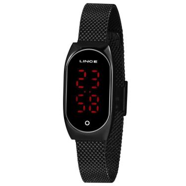 Imagem de Relógio Feminino Lince Digital LED - Preto 23 cm