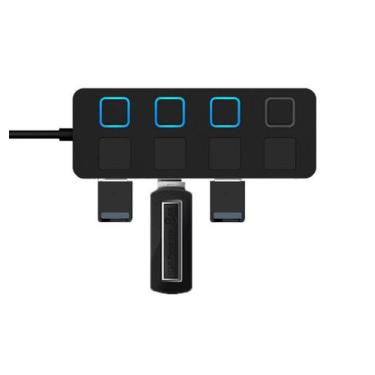 Imagem de Multi 4 portas usb hub 3.0/2.0 alimentado rápido extensor adaptador di