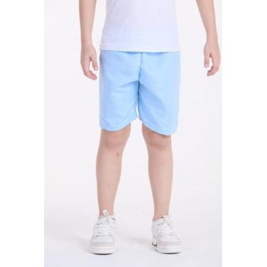 Imagem de Bermuda Infantil Tactel Basiquinho - Vida Costeira Oficial, Azul claro