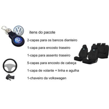Imagem de Kit de Luxo Volkswagen: Capas de Tecido para Bancos Jetta 2020-2023 + 