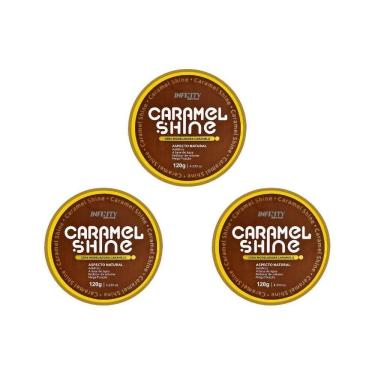 Imagem de Pomada Capilar Infinity Caramel Shine Cera 120G-Kit C/3Un