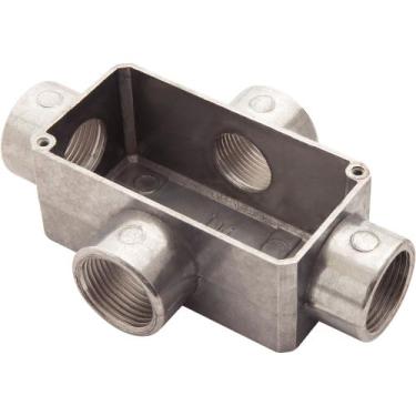 Imagem de Condulete fixo 1" tipo "X" - sem tampa / rosca BSP / sem pintura - Tra