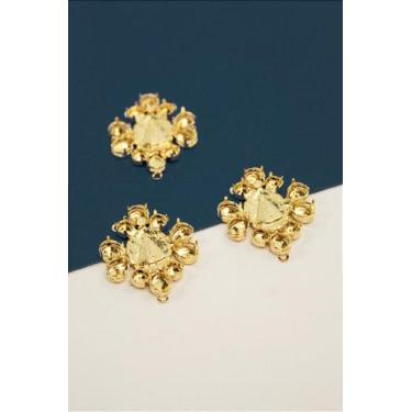 Imagem de Pingente Caixaria Nossa Senhora Aparecida 3 Saídas em Ouro - 01 Unidad